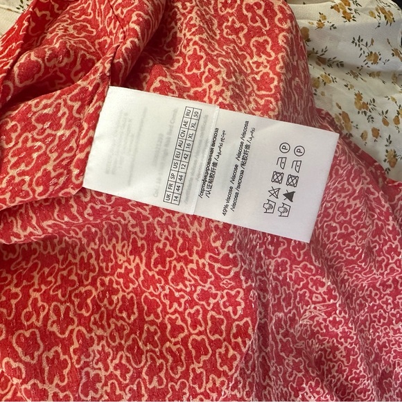 NWT Rotate Jacquard red viscose midi slip dress Size 42 (US 10) - Picture 5 of 12